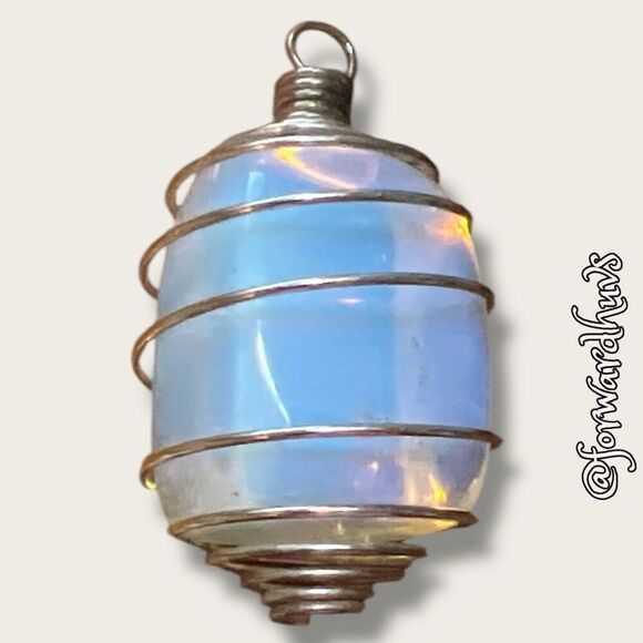 Bundle Sale 3 for $15 | Opalite Wire-Wrapped Pendant - Picture 1 of 7